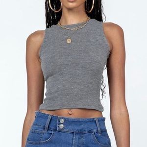 Princess Polly Grey High Neck Tank